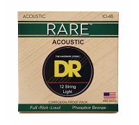 Струни для акустичної гітари DR STRINGS RARE ACOUSTIC PHOSPHOR BRONZE - 12 STRING (10-48)