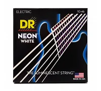 Струни для електрогітари DR STRINGS NEON WHITE ELECTRIC - MEDIUM (10-46)