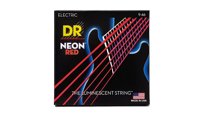 Струны для электрогитары DR STRINGS NEON RED ELECTRIC - LIGHT HEAVY (9-46), фото № 1