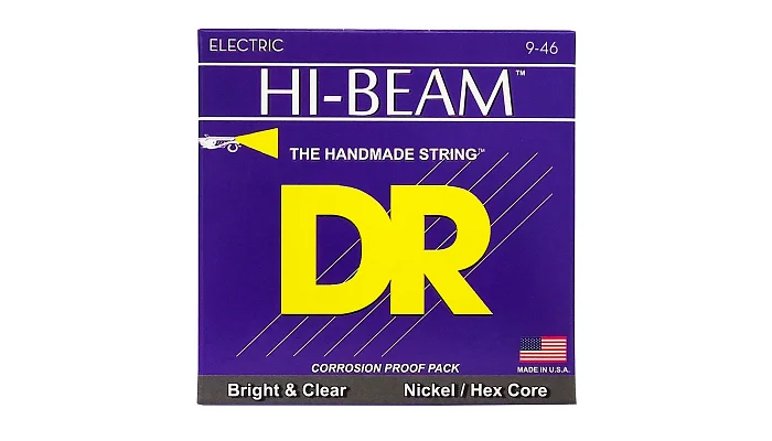 Струны для электрогитары DR STRINGS HI-BEAM ELECTRIC - LIGHT HEAVY (9-46), фото № 1