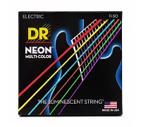 Струни для електрогітари DR STRINGS NEON MULTI-COLOR ELECTRIC - HEAVY (11-50)