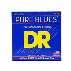 Струны для электрогитары DR STRINGS PURE BLUES ELECTRIC GUITAR STRINGS - MEDIUM (10-46)