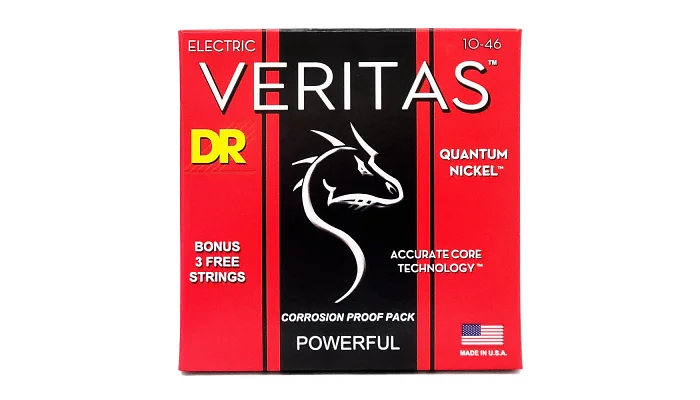 Струни для електрогітари DR STRINGS VERITAS COATED CORE ELECTRIC GUITAR STRINGS - MEDIUM (10-46), фото № 1