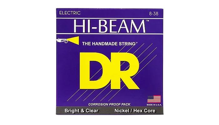 Струны для электрогитары DR STRINGS HI-BEAM ELECTRIC - LIGHT LIGHT (8-38), фото № 1