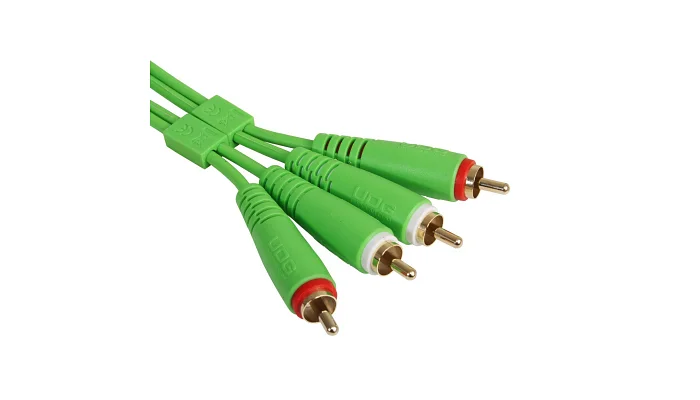 Межблочный кабель 2 x RCA папа - 2 x RCA папа UDG Set RCA - RCA Green 3m (U97003GR), фото № 3