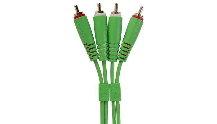 Межблочный кабель 2 x RCA папа - 2 x RCA папа UDG Set RCA - RCA Green 1.5m (U97001GR), фото № 2