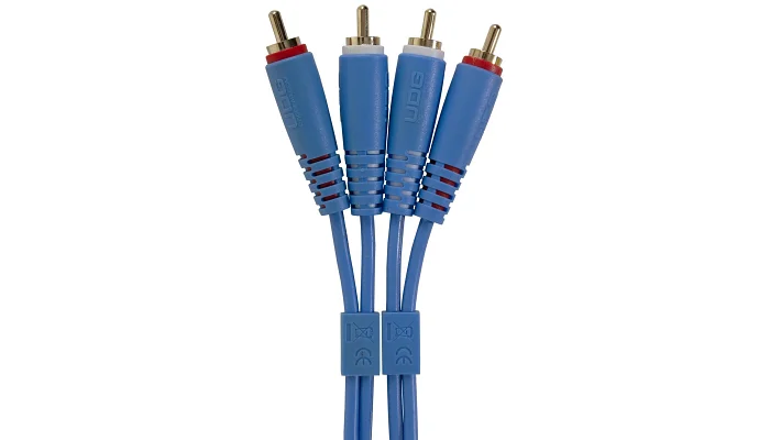 Межблочный кабель 2 x RCA папа - 2 x RCA папа UDG Set RCA - RCA Blue 1.5m (U97001LB), фото № 2