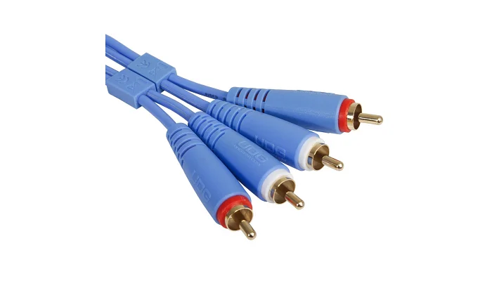 Межблочный кабель 2 x RCA папа - 2 x RCA папа UDG Set RCA - RCA Blue 1.5m (U97001LB), фото № 4