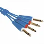 Міжблочний кабель 2 х Jack 6.3 мм моно тато - 2 х Jack 6.3 мм моно тато UDG Set Jack-Jack Blue 1.5m (U97002LB)