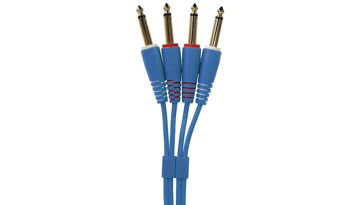 Міжблочний кабель 2 х Jack 6.3 мм моно тато - 2 х Jack 6.3 мм моно тато UDG Set Jack-Jack Blue 1.5m (U97002LB), фото № 2
