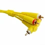 Міжблочний кабель 2 x RCA тато - 2 x RCA тато UDG Set RCA Straight-RCA Angled Yellow 3m (U97005YL)