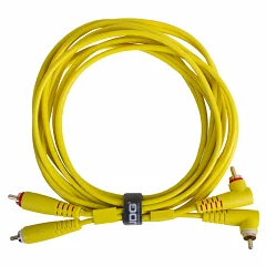 Міжблочний кабель 2 x RCA тато - 2 x RCA тато UDG Set RCA Straight-RCA Angled Yellow 3m (U97005YL)