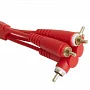 Міжблочний кабель 2 x RCA тато - 2 x RCA тато UDG Set RCA Straight-RCA Angled Red 3m (U97005RD)