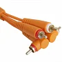 Межблочный кабель 2 x RCA папа - 2 x RCA папа UDG Set RCA Straight-RCA Angled Orange 3m (U97005OR)