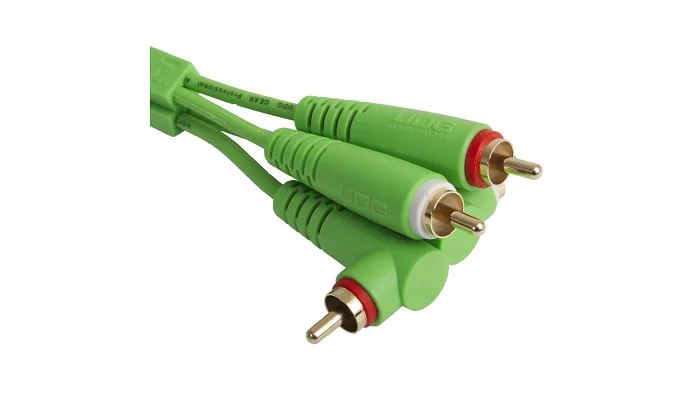 Межблочный кабель 2 x RCA папа - 2 x RCA папа UDG Set RCA Straight-RCA Angled Green 3m (U97005GR), фото № 2