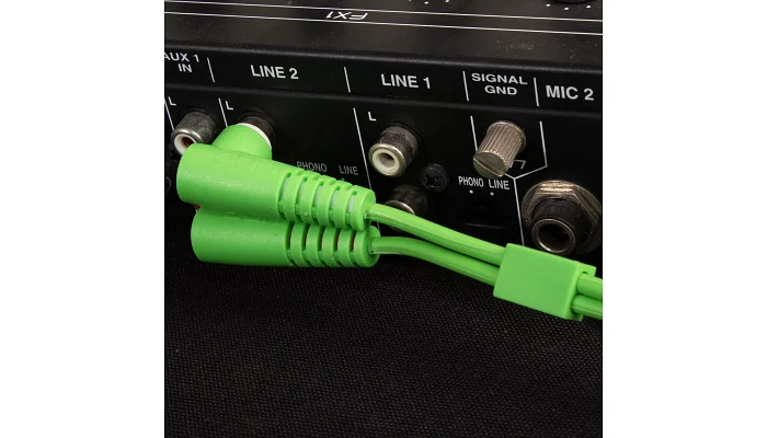 Межблочный кабель 2 x RCA папа - 2 x RCA папа UDG Set RCA Straight-RCA Angled Green 3m (U97005GR), фото № 6