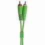 Міжблочний кабель 2 x RCA тато - 2 x RCA тато UDG Set RCA Straight-RCA Angled Green 3m (U97005GR)