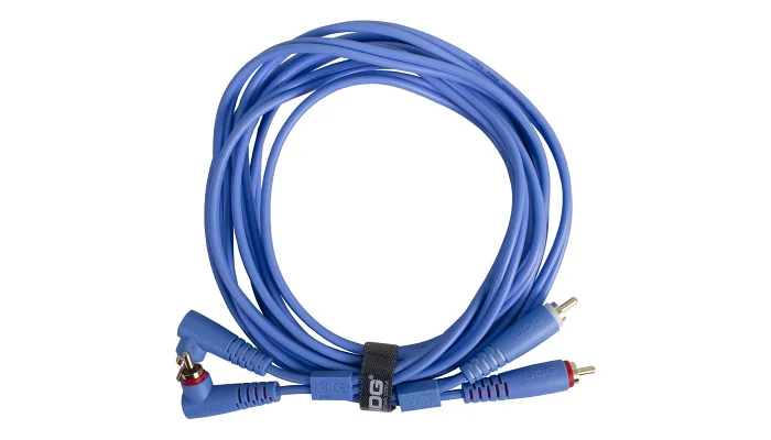 Межблочный кабель 2 x RCA папа - 2 x RCA папа UDG Set RCA Straight-RCA Angled Blue 3m (U97005LB), фото № 1