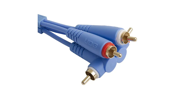 Межблочный кабель 2 x RCA папа - 2 x RCA папа UDG Set RCA Straight-RCA Angled Blue 3m (U97005LB), фото № 2