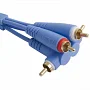 Межблочный кабель 2 x RCA папа - 2 x RCA папа UDG Set RCA Straight-RCA Angled Blue 3m (U97005LB)