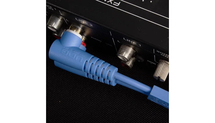 Межблочный кабель 2 x RCA папа - 2 x RCA папа UDG Set RCA Straight-RCA Angled Blue 3m (U97005LB), фото № 5