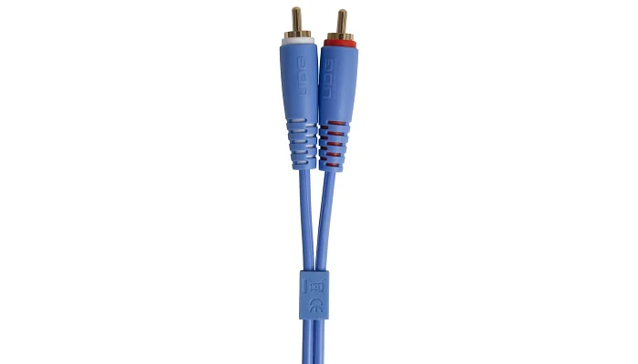 Межблочный кабель 2 x RCA папа - 2 x RCA папа UDG Set RCA Straight-RCA Angled Blue 3m (U97005LB), фото № 3