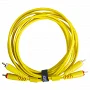 Межблочный кабель 2 x RCA папа - 2 x RCA папа UDG Set RCA - RCA Yellow 1.5m (U97001YL)