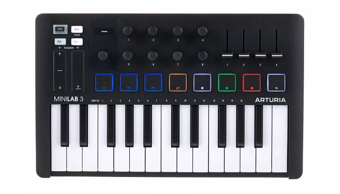 MIDI-клавіатура Arturia MiniLab 3 Black Edition, фото № 1