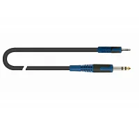 Міжблочний кабель mini jack 3.5 мм стерео тато - jack 6.3 мм стерео тато QUIK LOK RKSA 139-3