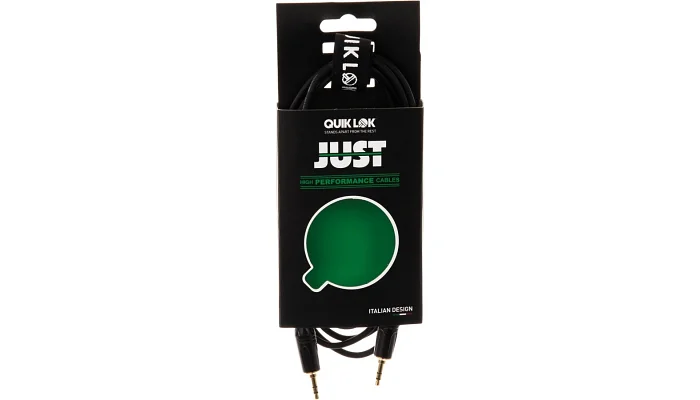 Міжблочний кабель mini jack 3.5 мм стерео тато - mini jack 3.5 мм стерео тато QUIK LOK JUST J35J35 3, фото № 1