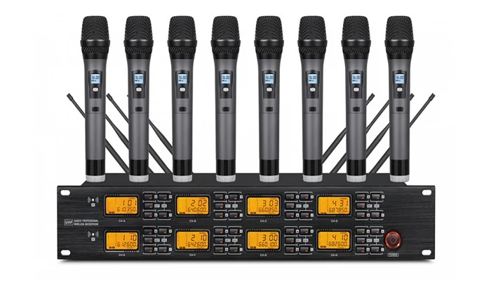 Радиосистема с восемью ручными микрофонами Emiter-S TA-703