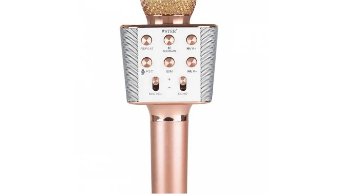 Бездротовий блютуз мікрофон караоке TMG ORIGINAL WS-1688 (rose gold), фото № 3