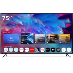 Телевизор EMCORE 75" (FHD, T2, Android 11, SMART TV, Samsung, LG)