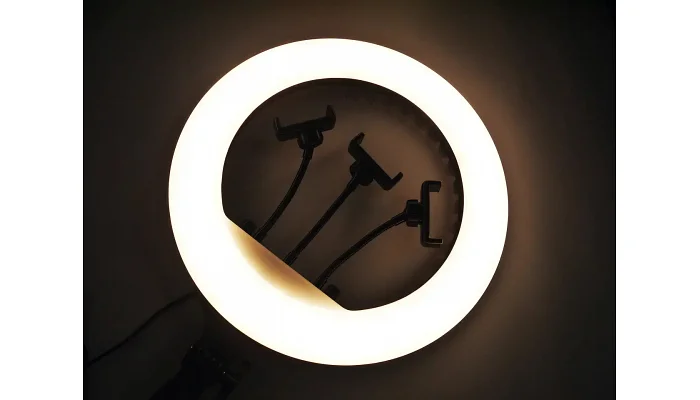 Кольцевая LED лампа на штативе EMCORE RL14 (36 см, white), фото № 10