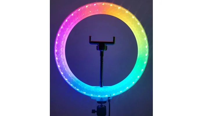 Кольцевая RGB LED лампа на штативе EMCORE 3D26 (26 см), фото № 5