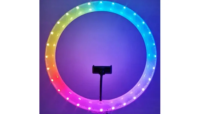 Кольцевая RGB LED лампа на штативе EMCORE 3D26 (26 см), фото № 4