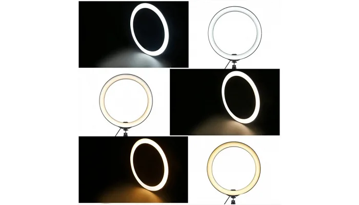 Кольцевая LED лампа на штативе EMCORE Ring fill light QX300 (30 см, white), фото № 5