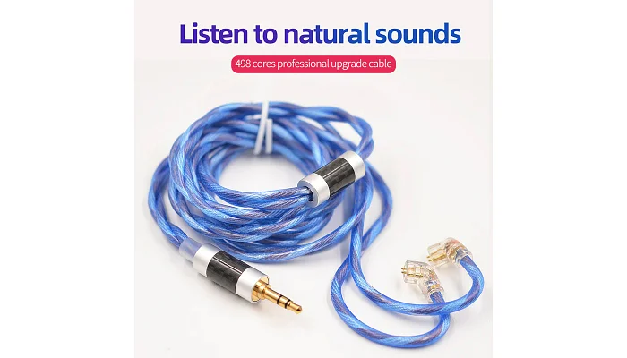 Сменный кабель для наушников KZ 90-10 Cable Blue, фото № 6