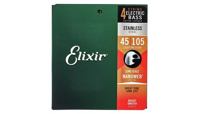 Струни для бас-гітари Elixir 14677 4S LM SS, фото № 1