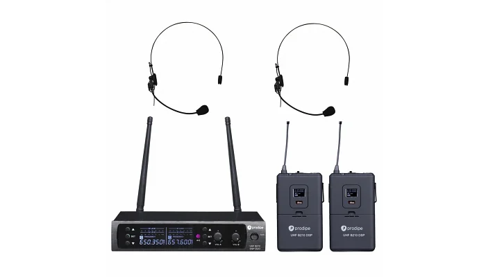Радіосистема з двома наголовними мікрофонами Prodipe UHF B210 DSP Headset Duo, фото № 1