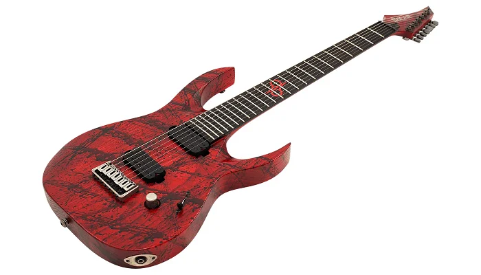 Електрогітара Solar Guitars A2.7CANIBALISMO+ BLOOD RED OPEN PORE W/BLOOD SPLATTER, фото № 3