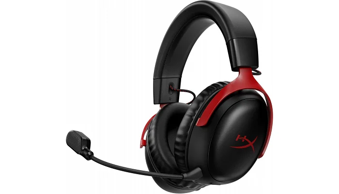 Бездротова ігрова гарнітура HyperX Cloud III, WL/USB-A/USB-C, чорно-червоний, фото № 1