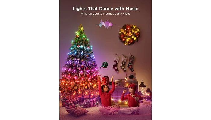 Гирлянда Govee Smart LED H70C1 Christmas Light RGB, IP65, 10м, фото № 6