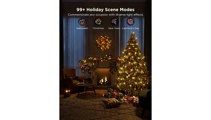 Гірлянда Govee Smart LED H70C1 Christmas Light RGB, IP65, 10м, фото № 8