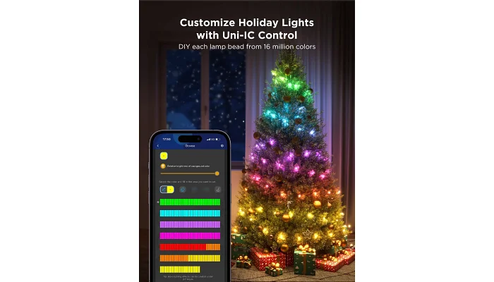 Гирлянда Govee Smart LED H70C1 Christmas Light RGB, IP65, 10м, фото № 11