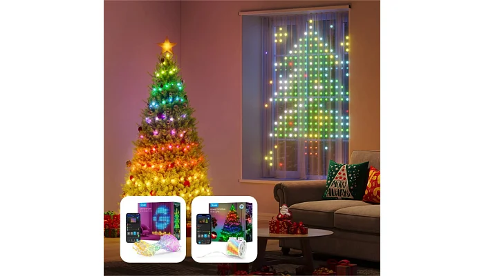 Гірлянда Govee Smart LED H70C1 Christmas Light RGB, IP65, 10м, фото № 12