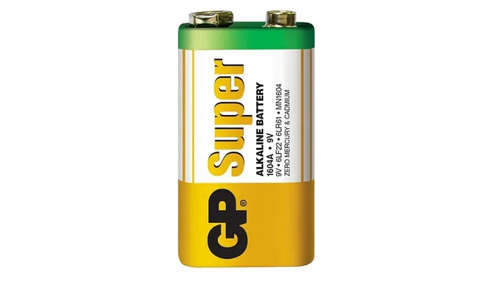 Батарейка "крона" GP SUPER ALKALINE 9V (6LF22), фото № 1