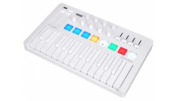 MIDI-клавіатура Arturia MiniLab 3 Alpine White Special Edition, фото № 2
