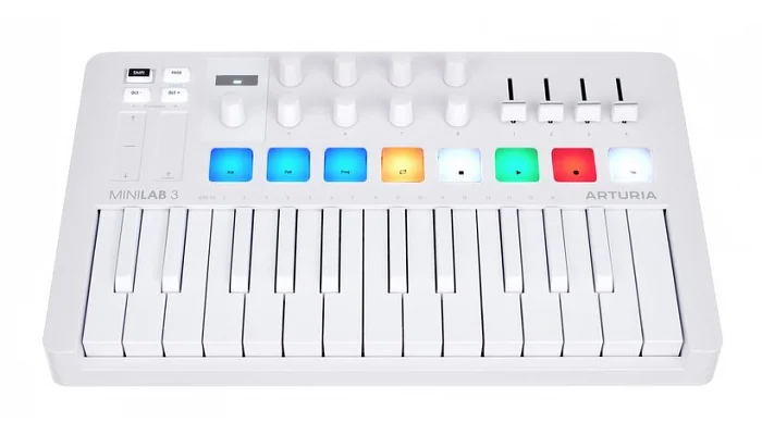 MIDI-клавіатура Arturia MiniLab 3 Alpine White Special Edition, фото № 3
