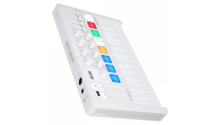 MIDI-клавіатура Arturia MiniLab 3 Alpine White Special Edition, фото № 7